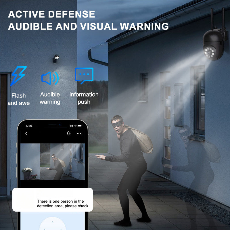 1080P Outdoor Security Camera with Night Vision Motion Detection and Two-Way Audio