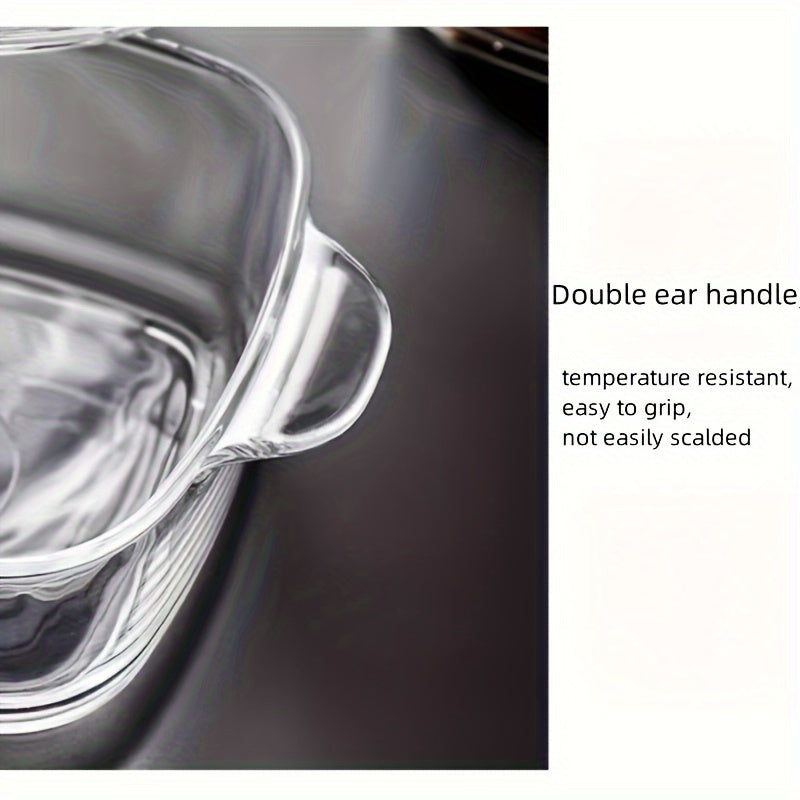 Olla de cocina de vidrio templado antiadherente 1500ml 2500ml apta para microondas con asas