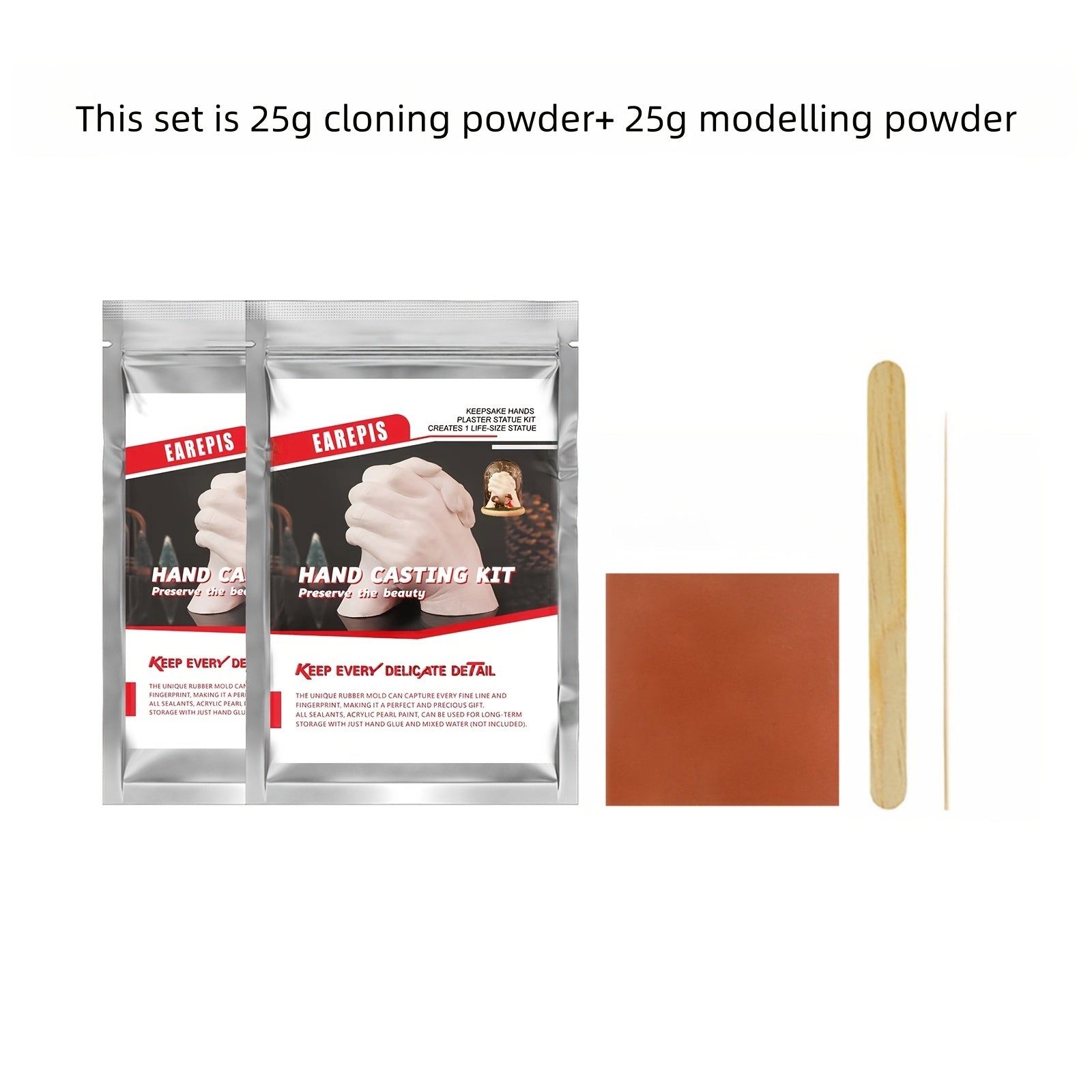 3D Hand Casting Kit for Couples White Plastic Clay Modeling Gift for Valentine's Day and Mother's Day