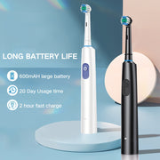 Set of 2 Electric Toothbrushes with 8 Brush Heads Rechargeable USB Charging 5 Modes