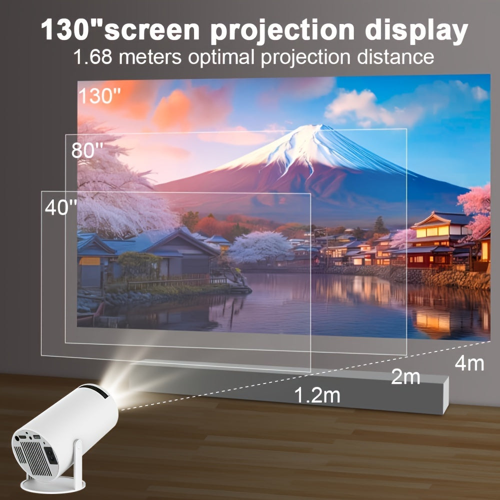Proyector Android 11 200 ANSI lúmenes 1280x720p WiFi6 4K corrección automática cine en casa