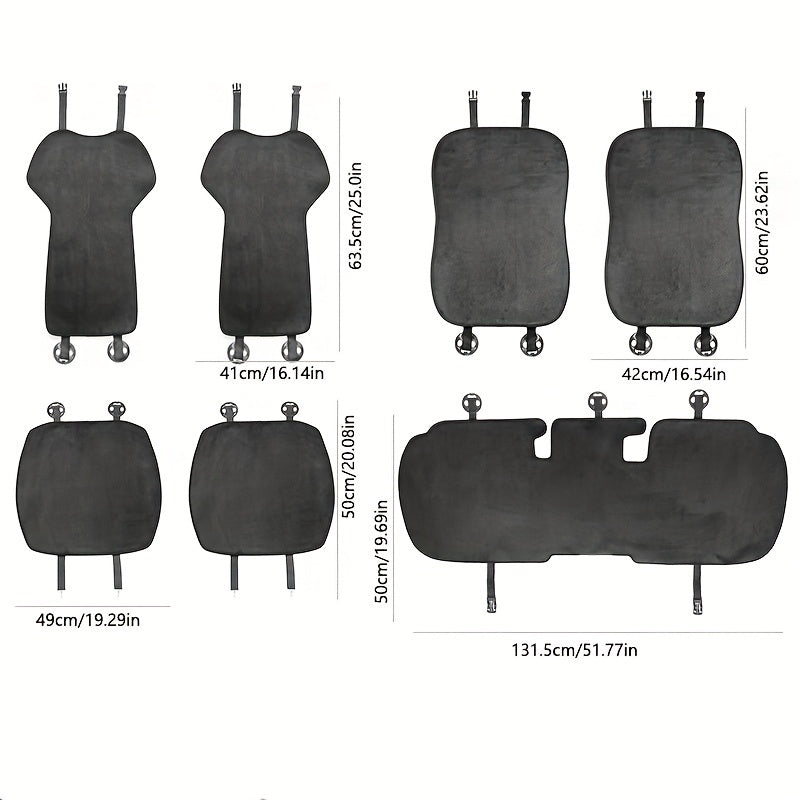 All-Season Flannel Seat Cushion Covers for Tesla Model 3 and Y Rear and Front Seats