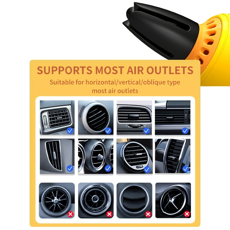 Cute Cartoon Duck Car Air Freshener Rotating Propeller Vent Fan Decoration