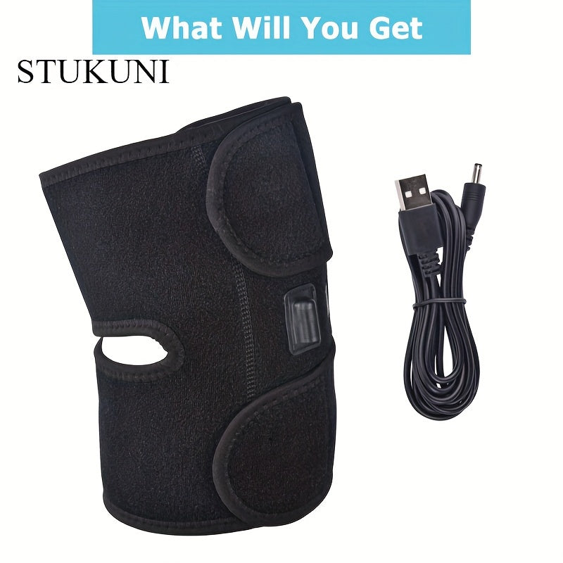 USB Heated Knee Massager with Therapeutic Heat Therapy for Rehabilitation and Recovery