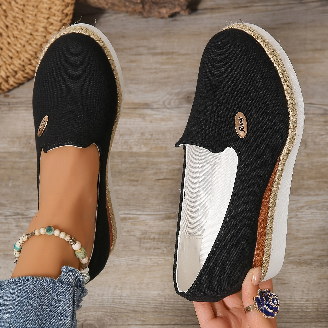 Women's Casual Espadrille Platform Pumps with Round Toe and High Heel