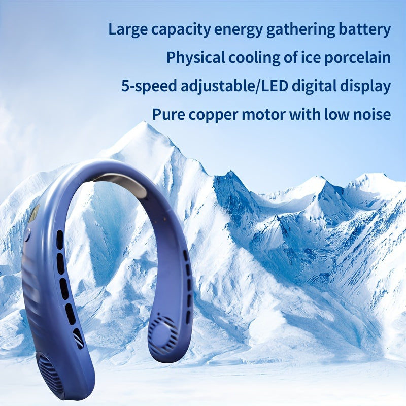 Оставайтесь стильными и прохладными с USB-шейным вентилятором 2025 года. Этот портативный вентилятор имеет 5 режимов скорости, длительное время работы от батареи и цифровой дисплей. Идеально подходит для спорта, путешествий и возвращения в школу.