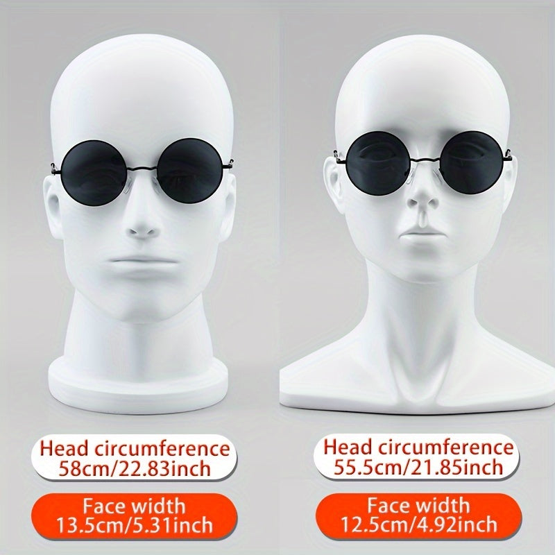 Erkaklar uchun dumaloq shisha moda ko'zoynaklar, kundalik kiyim uchun