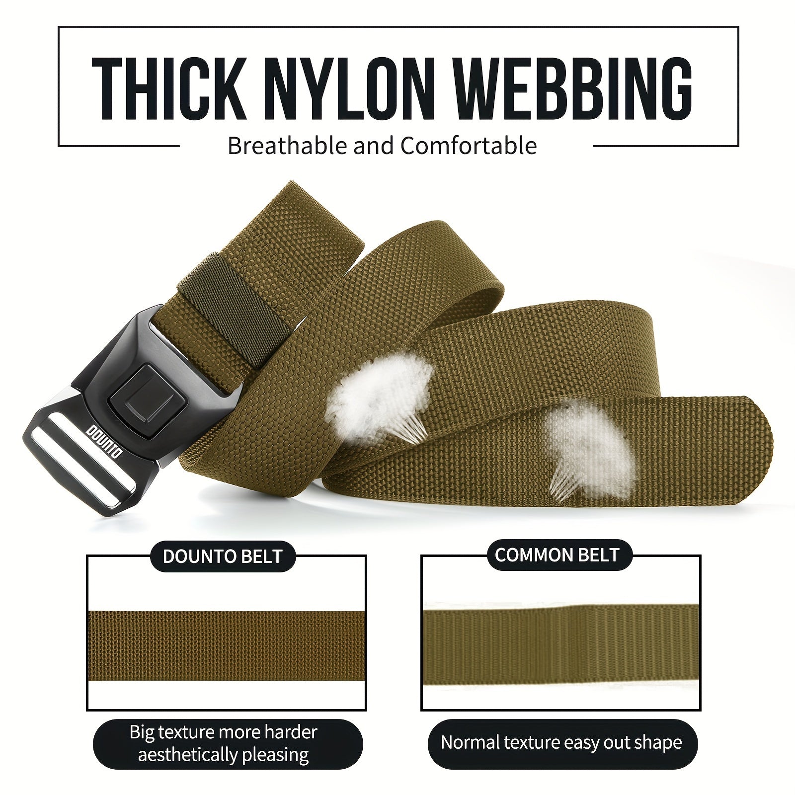 Мужской тактический ремень из нейлона черного цвета с быстросъемной пряжкой из сплава для активного отдыха