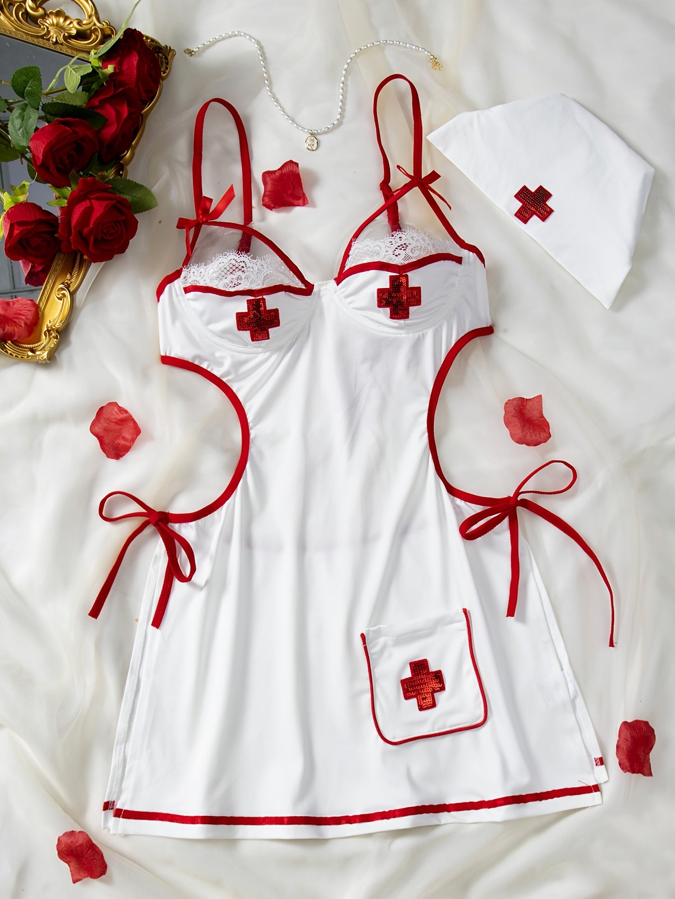 Nurse Uniform 1236 with Skirt and Hat Sexy Lingerie