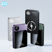 EXJ PD 22.5W Магнитный Повербанк, 10000mAh Беспроводное Портативное Зарядное Устройство с USB-C Кабелем, LED Дисплей, Mag-Safe Батарея для iPhone 12 и новее, с быстрой зарядкой.