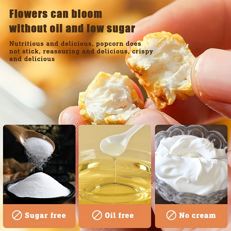 Kompakt GMBIN Popkorn tayyorlagich - Bir tugma bilan boshqarish, tez va teng issiqlik, uy sharoitida foydalanish uchun yengil va portativ. Mustahkam PP materialidan tayyorlangan. Zamonaviy popper dizayni va mustahkam plastmassa