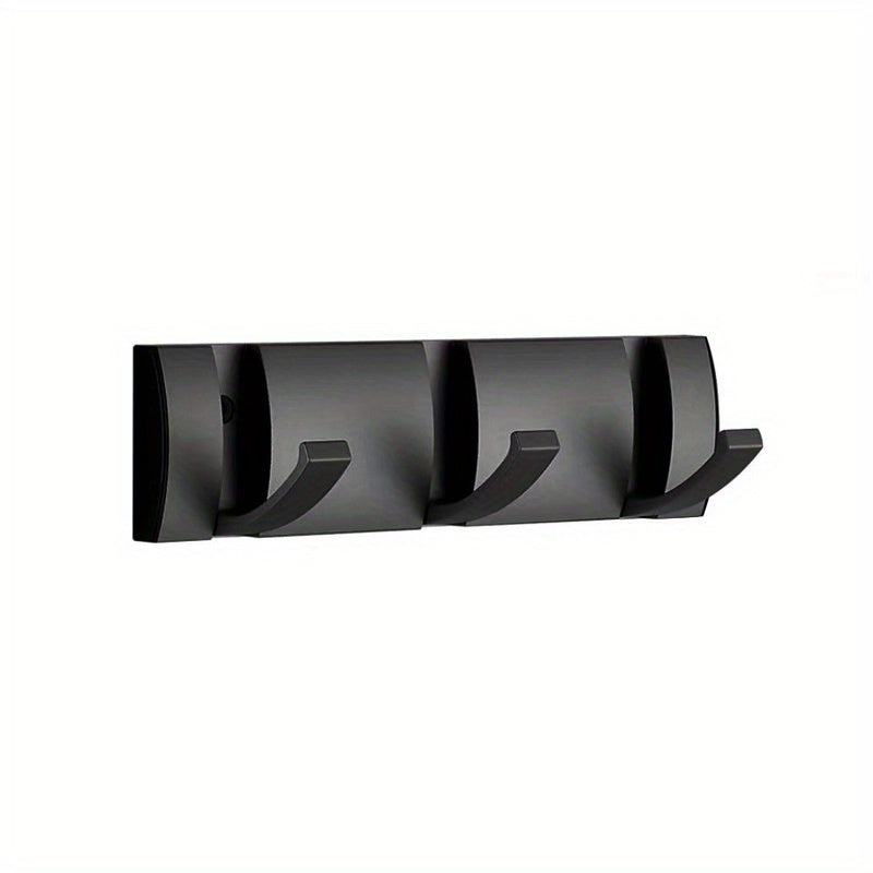 Black Foldable Wall Hook for Towels and Bathroom or Kitchen Storage