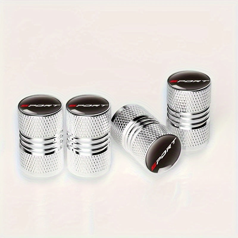 4 Pieces Aluminum Car Tire Valve Covers Chrome Plated Durable Stylish Auto Motorcycle Truck Accessories