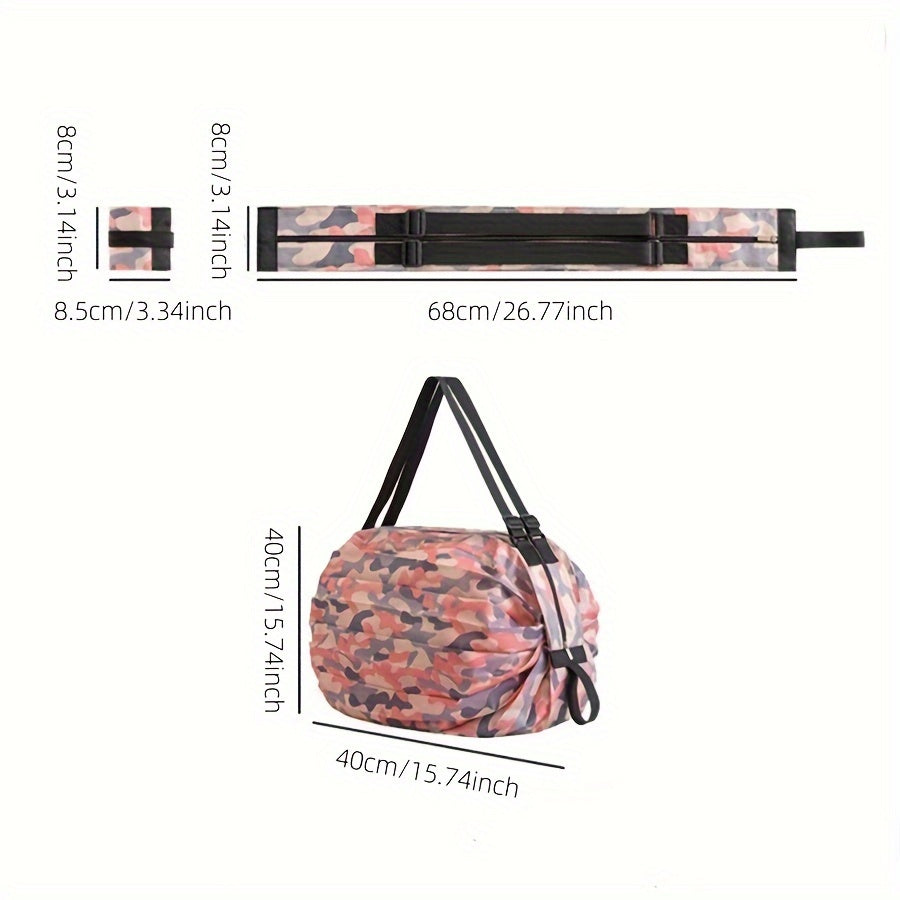 Sayohat saqlash uchun egiluvchan yelka sumkasi.