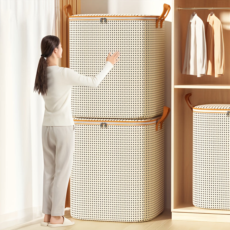 Large Waterproof Storage Bag for Clothes and Quilts Moisture-Resistant Plastic Organizer