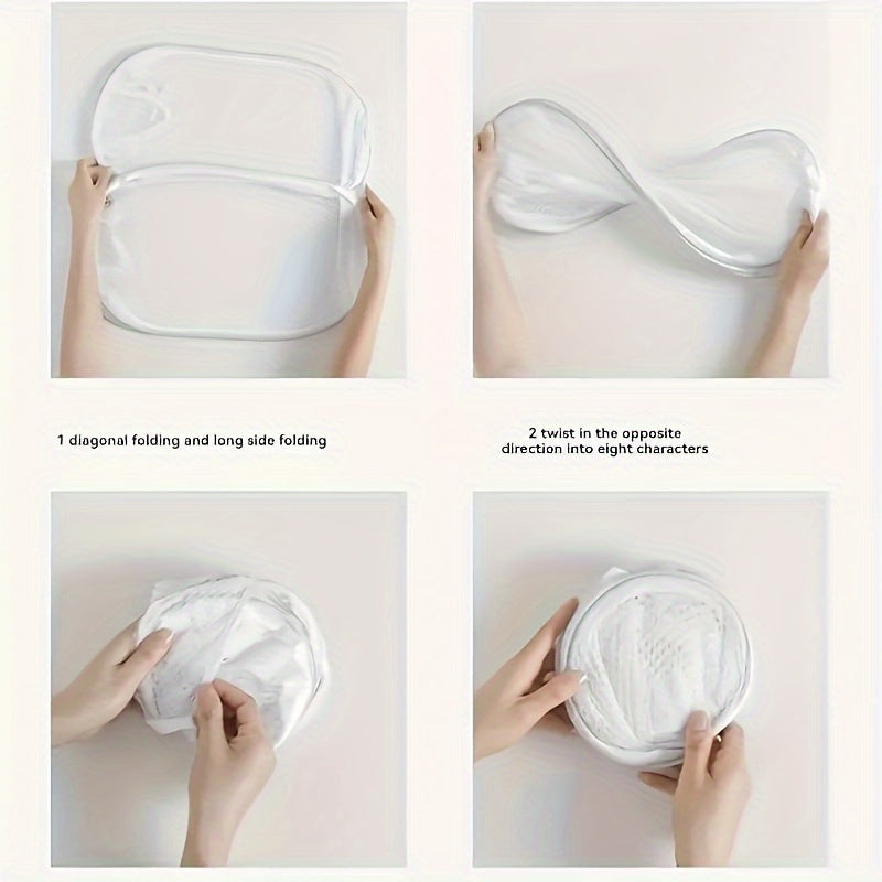 Foldable Mesh Laundry Basket with Handles Lightweight Durable Fabric for Bathroom Bedroom Laundry Room