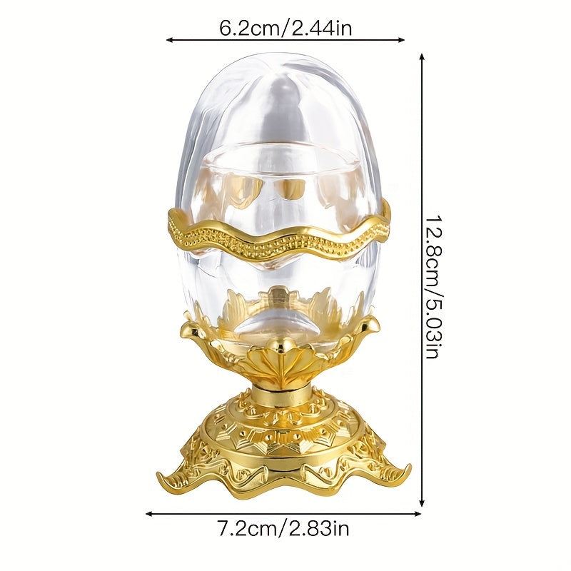 Egg-Shaped Metal Toothpick Holder Portable Elegant Kitchen Accessory