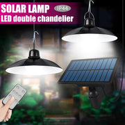 Solar Pendant Light with Remote Control and Adjustable Brightness for Indoor Outdoor Use