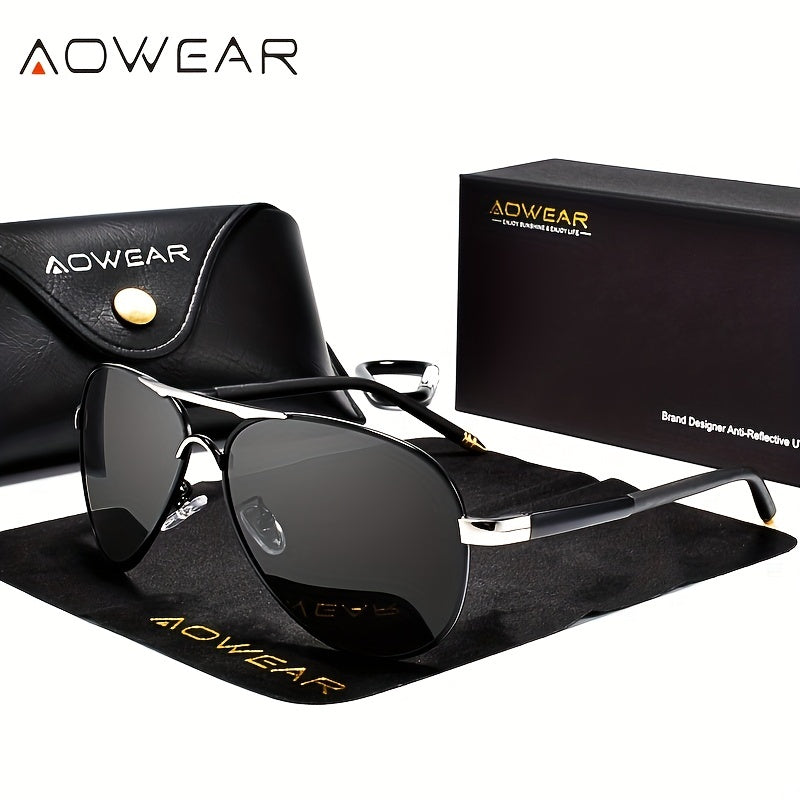 Men's Polarized Fashion Sunglasses with UV Protection Black Frame