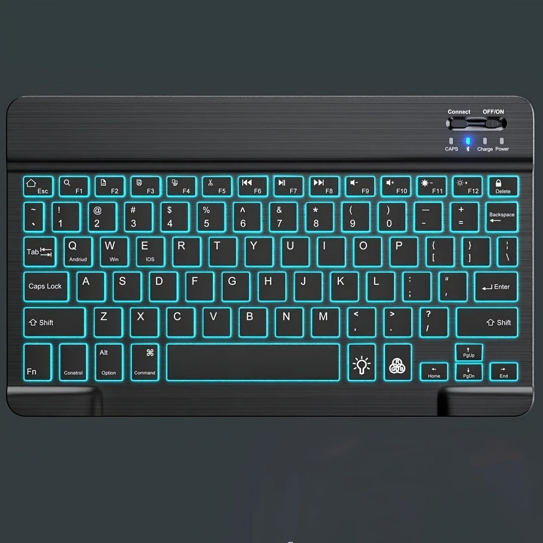 Wireless Mini Keyboard with RGB Backlight Rechargeable Battery for iPad Phone Tablet