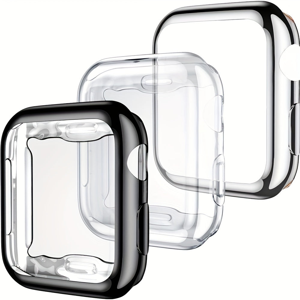 Set de funda completa de TPU para reloj inteligente para hombres y mujeres compatible con Apple Watch Series 38mm 49mm ultra delgado resistente a arañazos