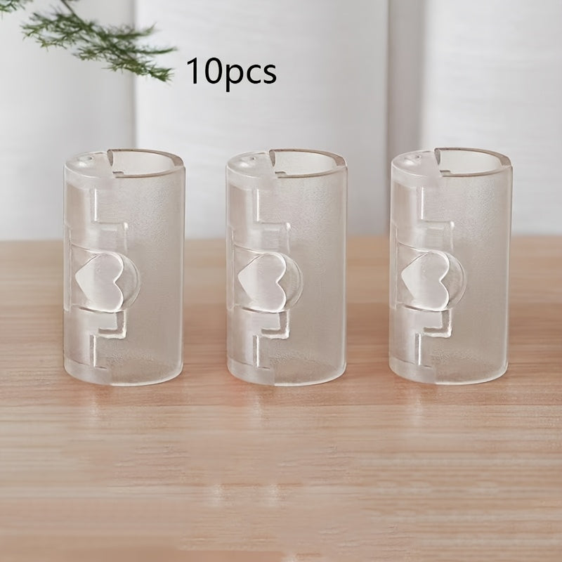 Pack of 10 Pink Bed Sheet Straps Elastic Woven Fabric Clips for Secure Bedding