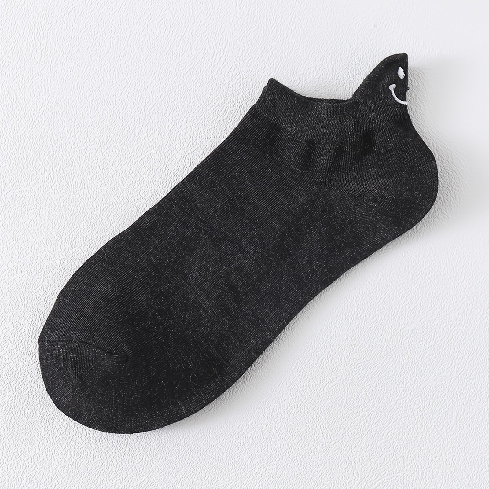 10 пар женских носков до щиколотки дышащих, комфортных, с вышитым улыбающимся лицом, короткие носки