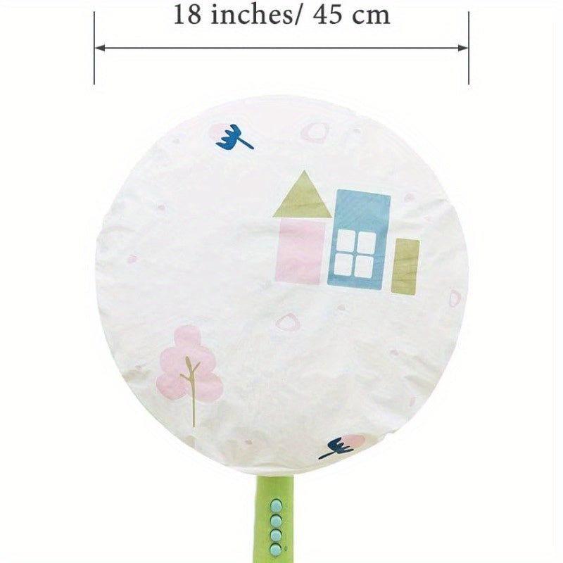 Set of 2 PEVA Fan Dust Covers 50cm Machine Washable All-Season Fan Filter Protectors