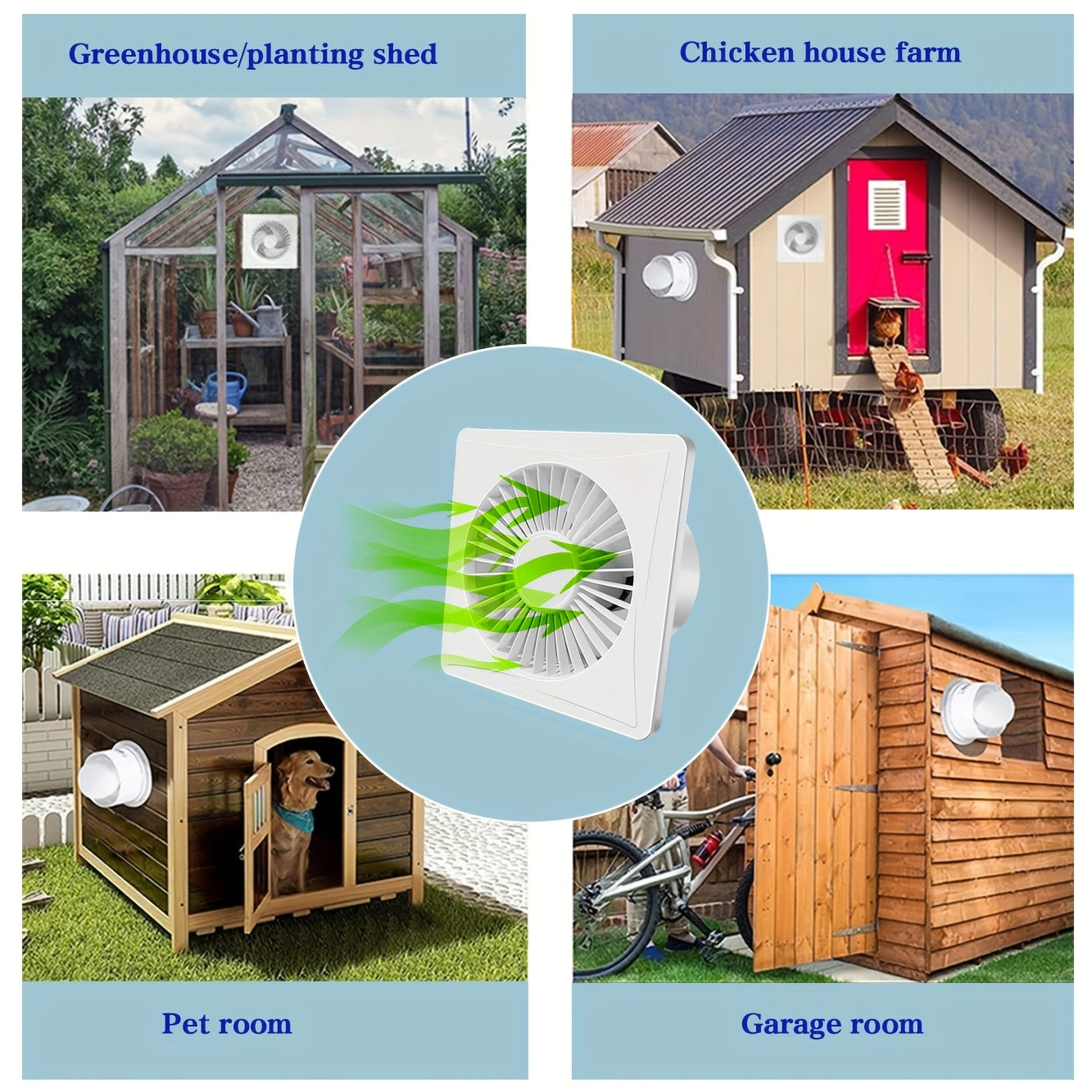6 dyuymli uy ichki ventilyatsiya uchun chiqarish ventilyatori, orqaga oqishni oldini oluvchi bilan