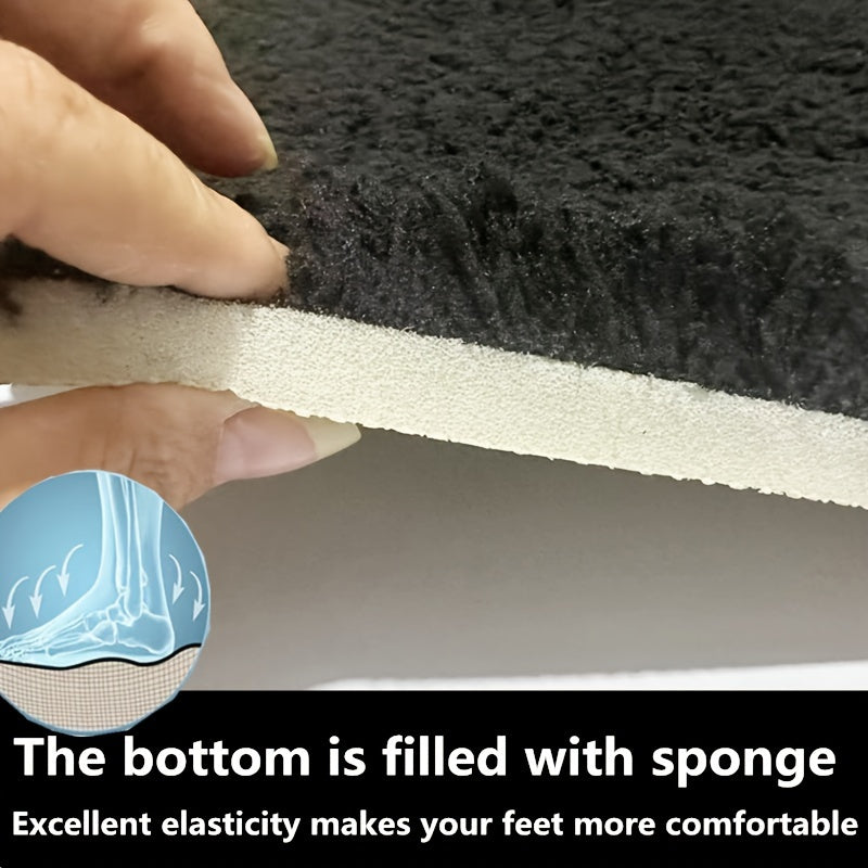 Thickened Plush Absorbent Non-Slip Bathroom Bathtub Rug