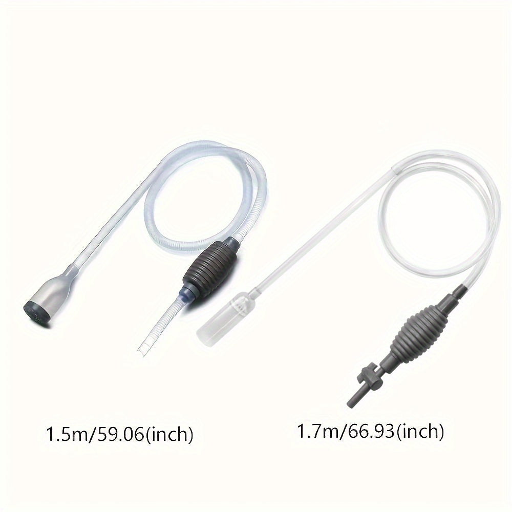 Aquarium Cleaner Pump with Outlet Valve for Fish Tanks 150cm 170cm Gray White