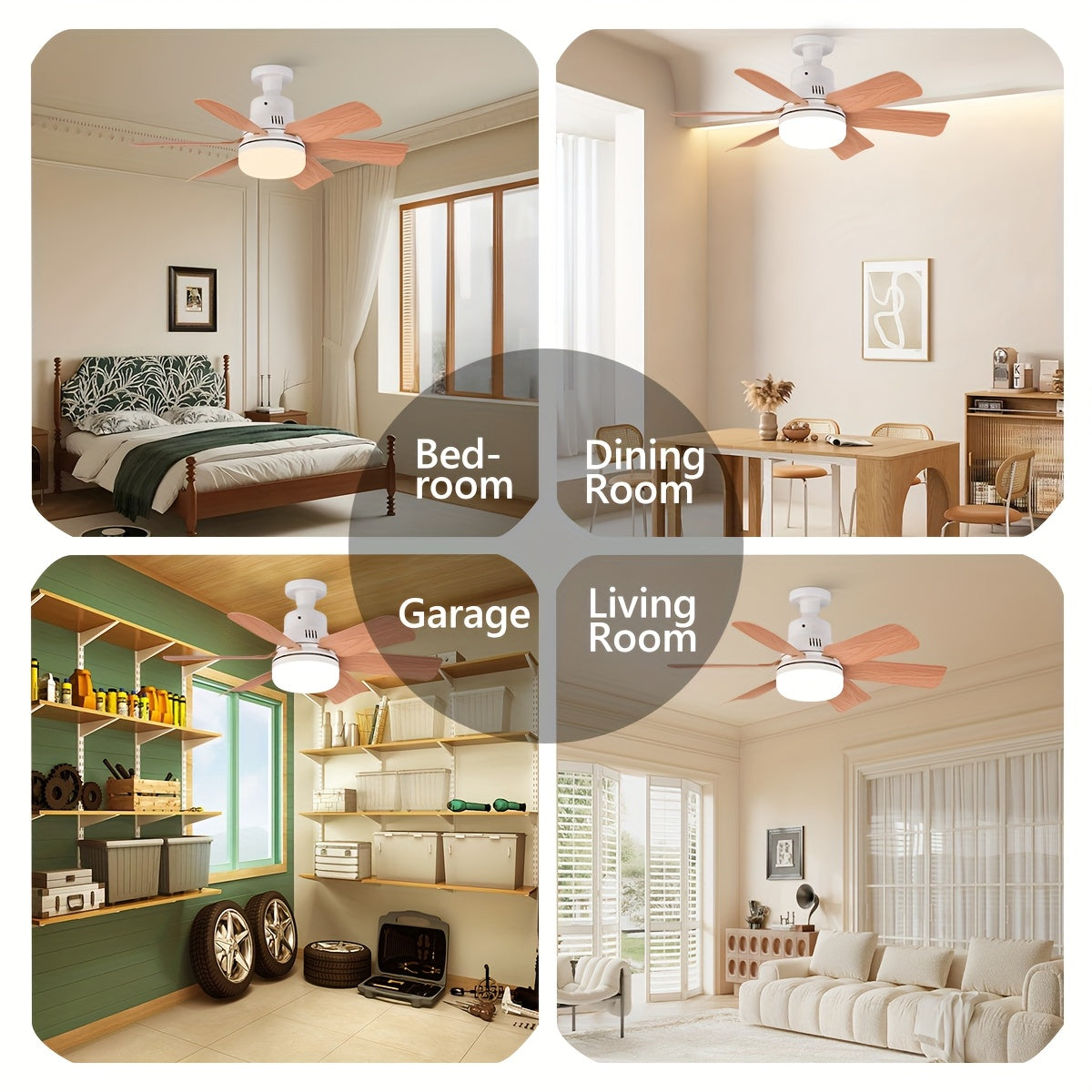 Yog'och teksturali changyutgich bilan integratsiyalashgan LED chiroq, masofadan boshqarish, 3 tezlikda sozlanadigan, oson vintsiz o'rnatish, sozlanadigan yoritish. Yotoqxona, oshxona, mehmonxona, balkon uchun ideal. Yo'q