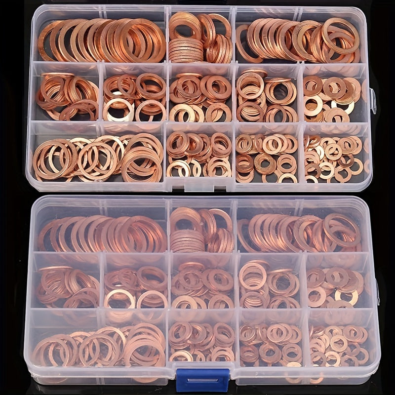 Solid Copper Washers Set for Boat Hardware and Maintenance