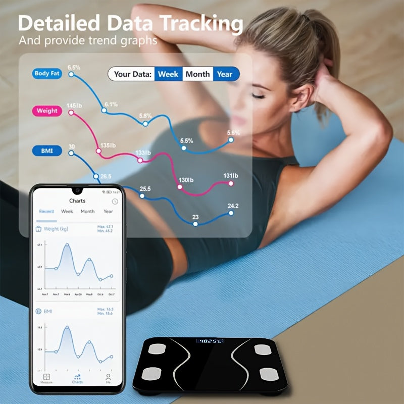 Электронные напольные весы 1 шт. Монитор веса тела с подключением к телефону
