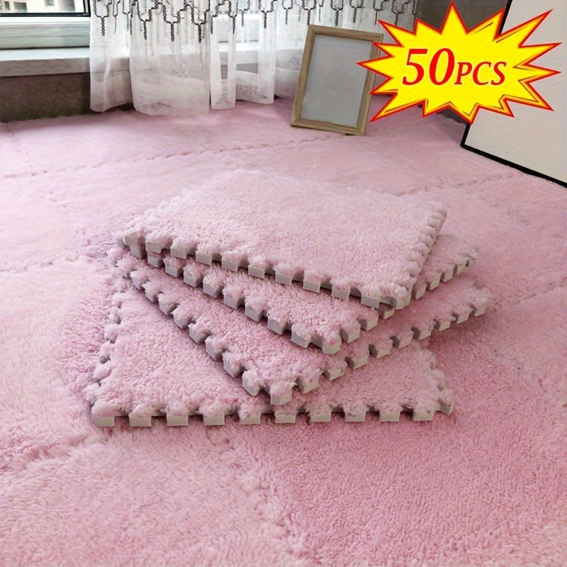 Set of 30/50 Interlocking Foam Floor Mats Square Carpet Area Rug Anti-Slip Seat Pads