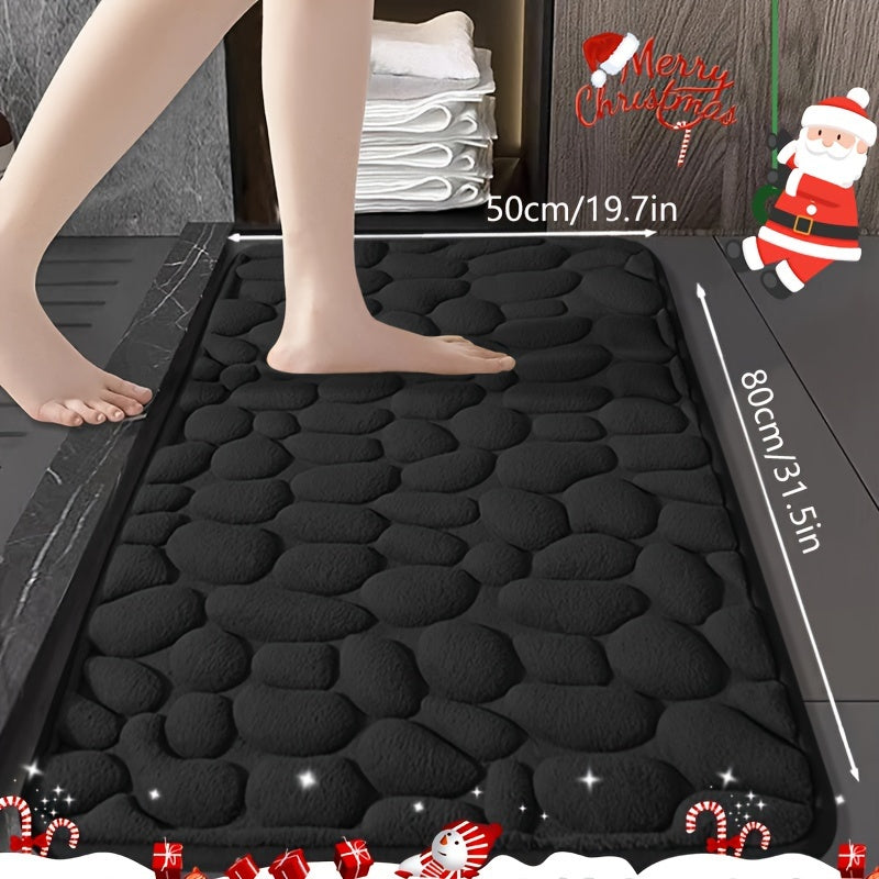 "Xotira Ko'pikli Hammom Gilami To'plami, Yuqori Singdiruvchan, 25D Ko'pik Qattiqligi, Yumshoq Sirpanmaydigan Hammom Gilami Ichki Foyda Uchun, Mashinada Yuvish Mumkin, Kirish Joyi, Xona va Bayram Rojdestvo Bezaklari Uchun Mukammal - Polyesterdan Yasalgan"