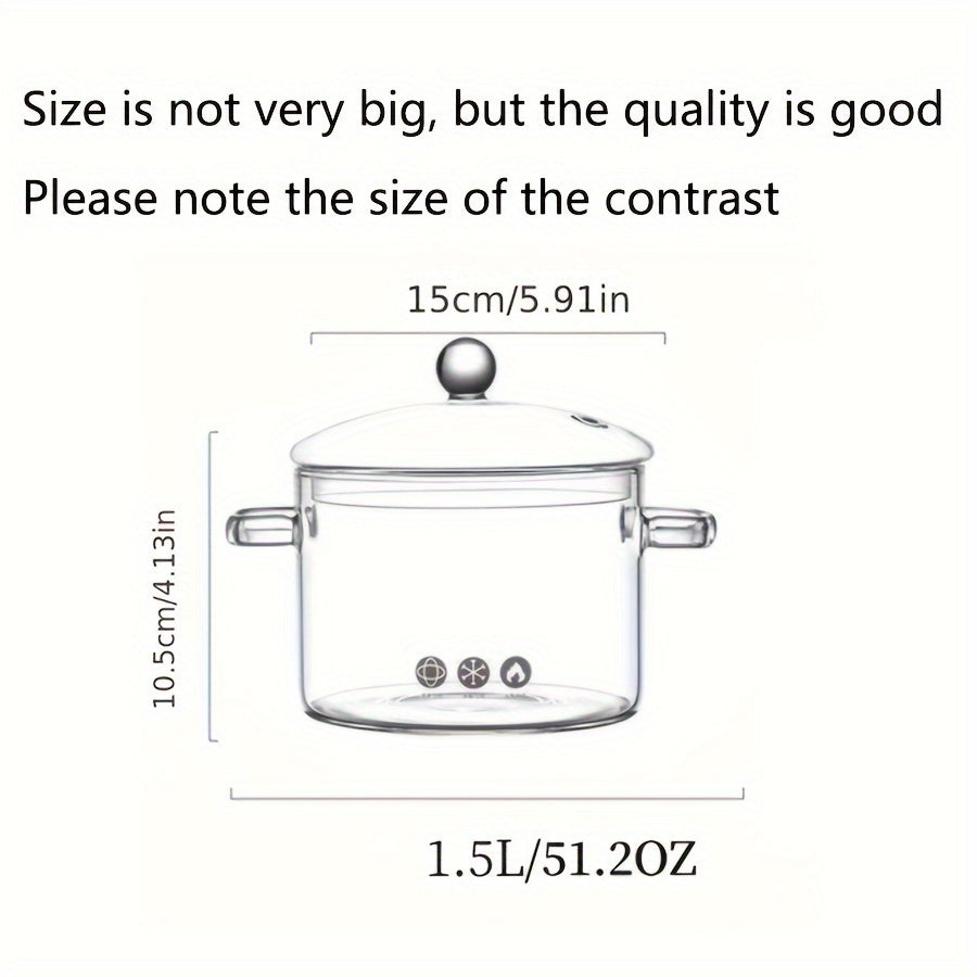 Glass Cookware Set with Red Wine Glasses and Steamer for Soups and Stews