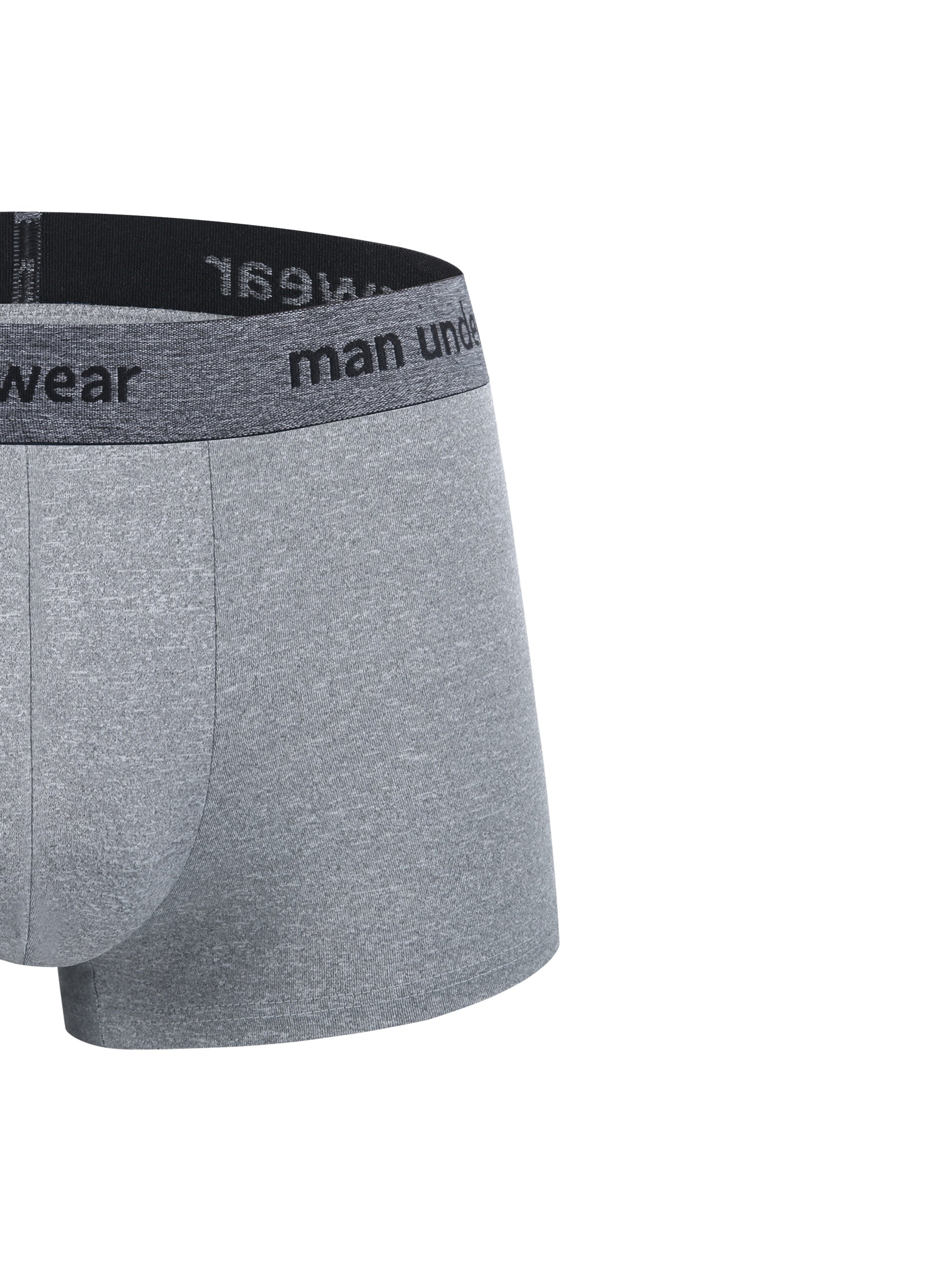 Men's Cotton Boxer Briefs 4-Pack Breathable Knit Fabric Solid Color