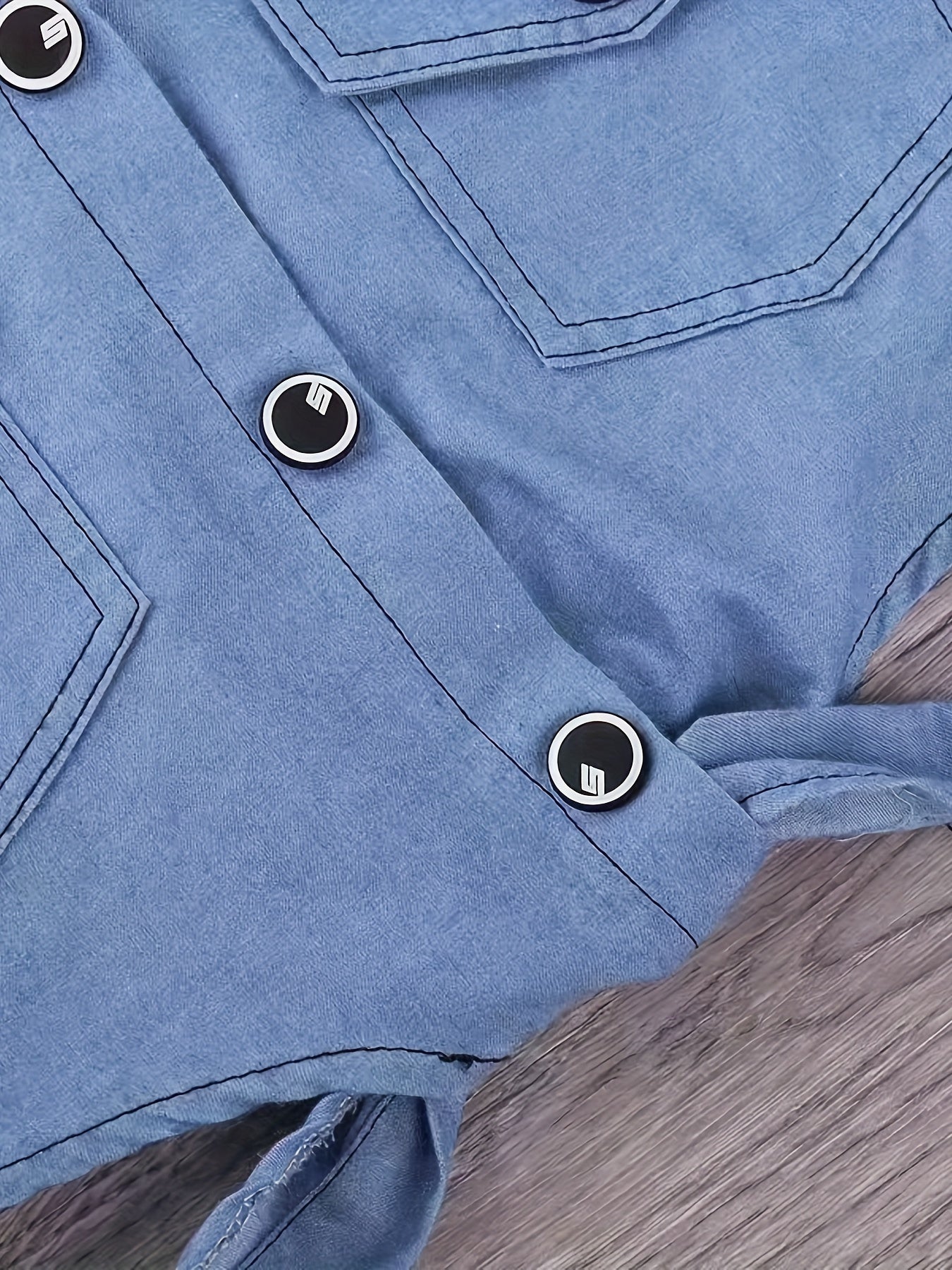 Girls Summer Denim Jacket and Princess Dress Set for Outdoor Wear