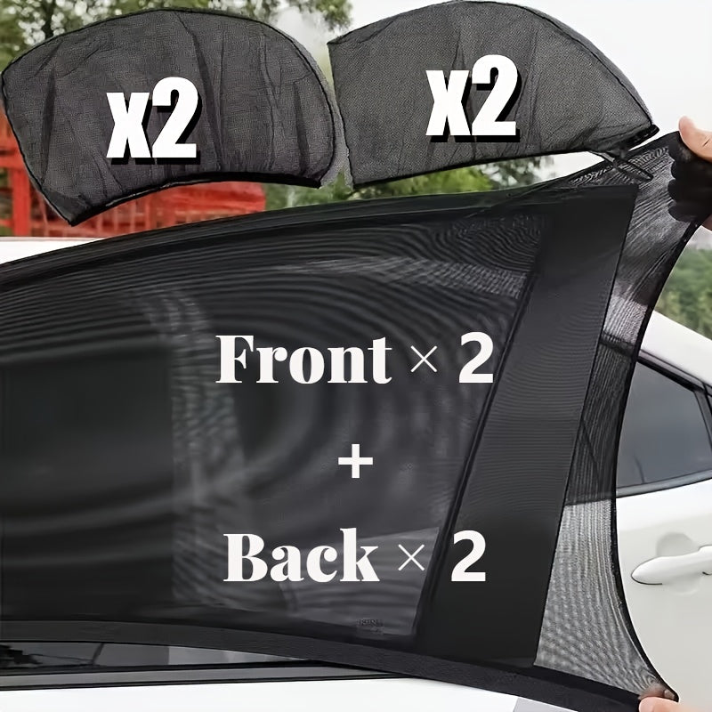 Москитная сетка для автомобильных окон 1/2/4 шт. Универсальный размер, премиальная сетка от насекомых