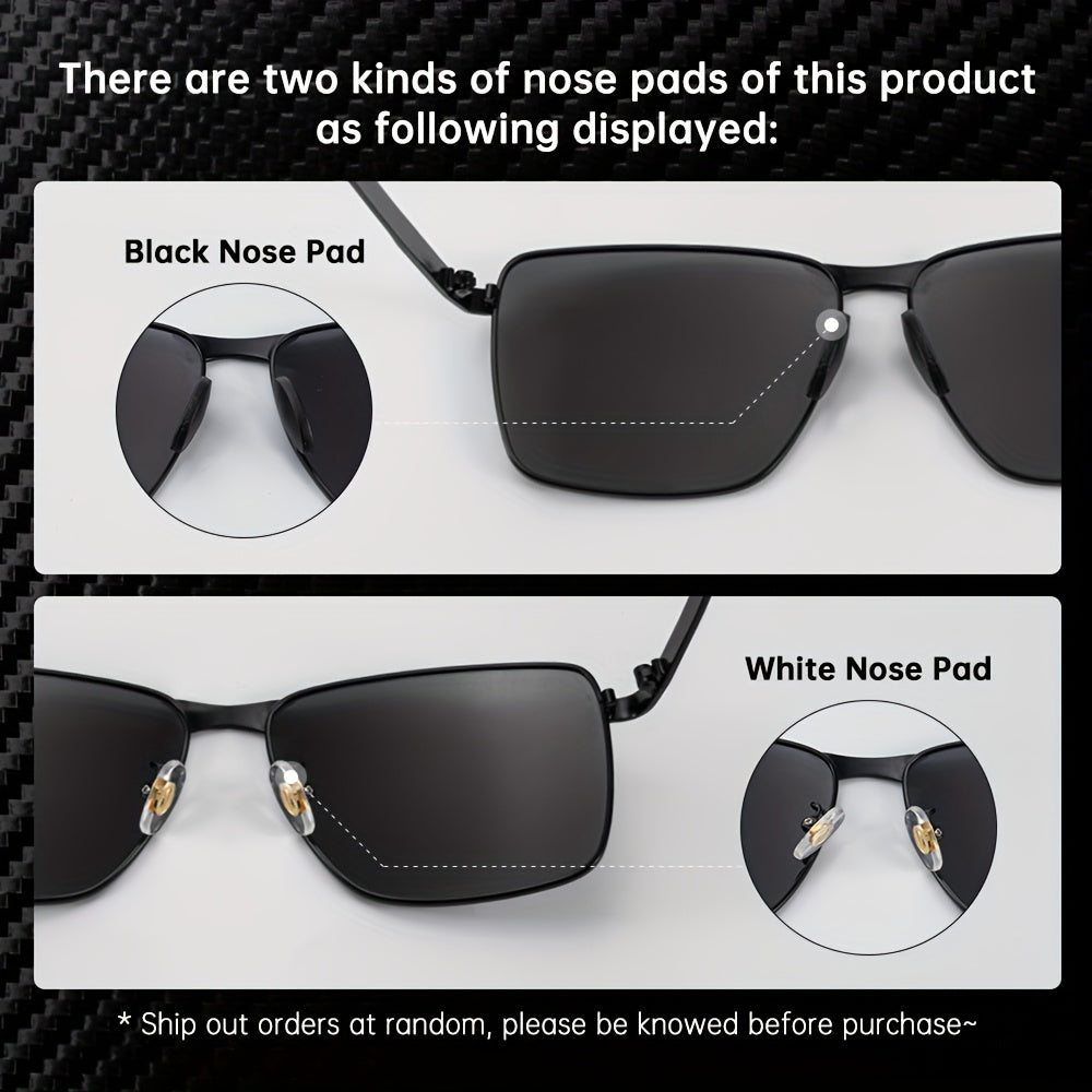 Men's Polarized Fashion Glasses Lightweight Full Rim Stainless Steel for Outdoor Fishing and Activities