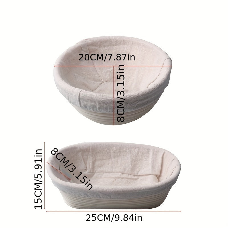 Yangi dizayn qilingan Rattan Nonni Isitish Savati To'plami, professional va uy pishiruvchilar uchun ideal. To'plamda mukammal Sourdough nonlari uchun oziq-ovqat xavfsizligi bilan ta'minlangan xamir fermentatsiya vositalari mavjud.