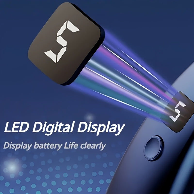 Portable USB Fan with 5 Adjustable Speeds, Rechargeable Battery, Lightweight Ergonomic Design for Travel and Outdoor Use