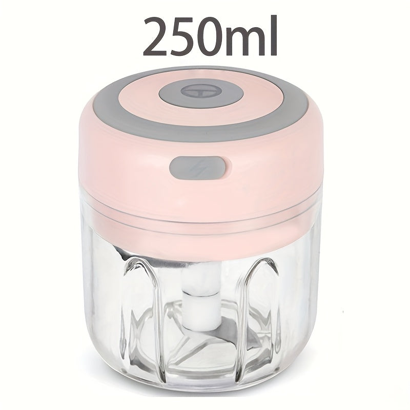 Mini Food Chopper 250ml USB Rechargeable Vegetable Meat Grinder