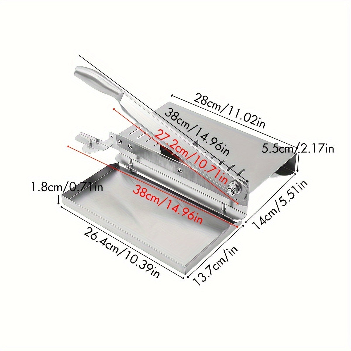 Stainless Steel Kitchen Slicer for Fruits Vegetables Meats Steak Lamb Beef