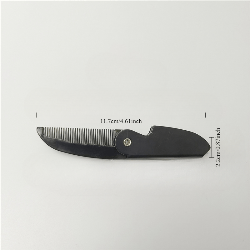 Men Folding Beard Comb Pocket-Sized Mustache Grooming Tool