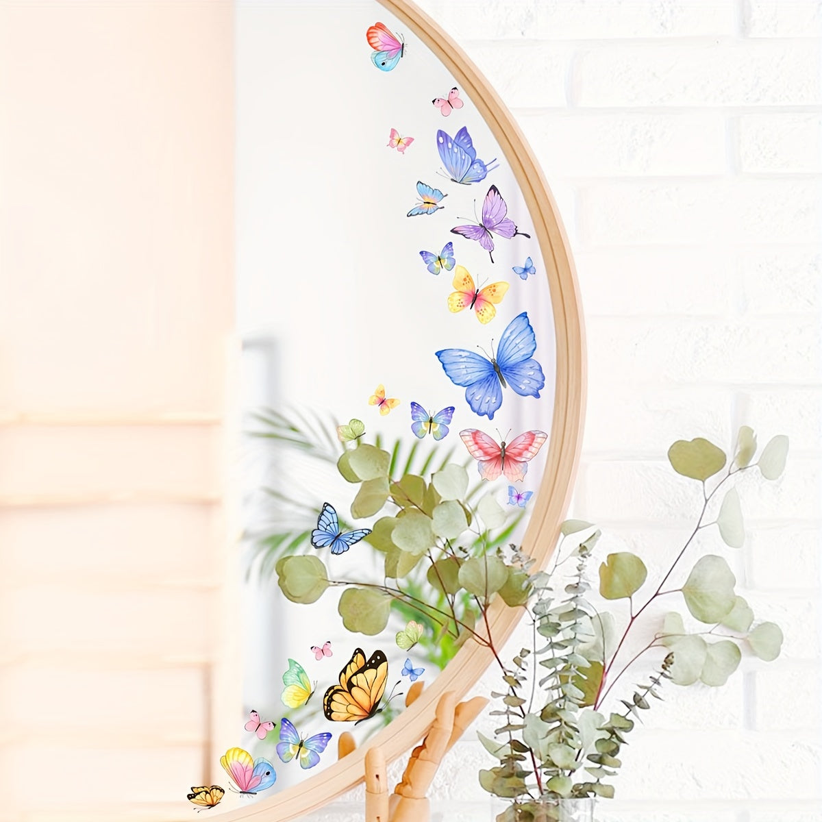 Vibrant Butterfly Window Stickers 25cm x 15cm Reusable Double-Sided Modern Design