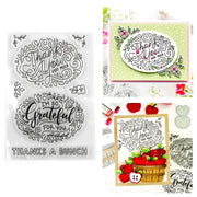 Thank You Messages Clear Stamps Set for DIY Crafts Card Making Scrapbooking