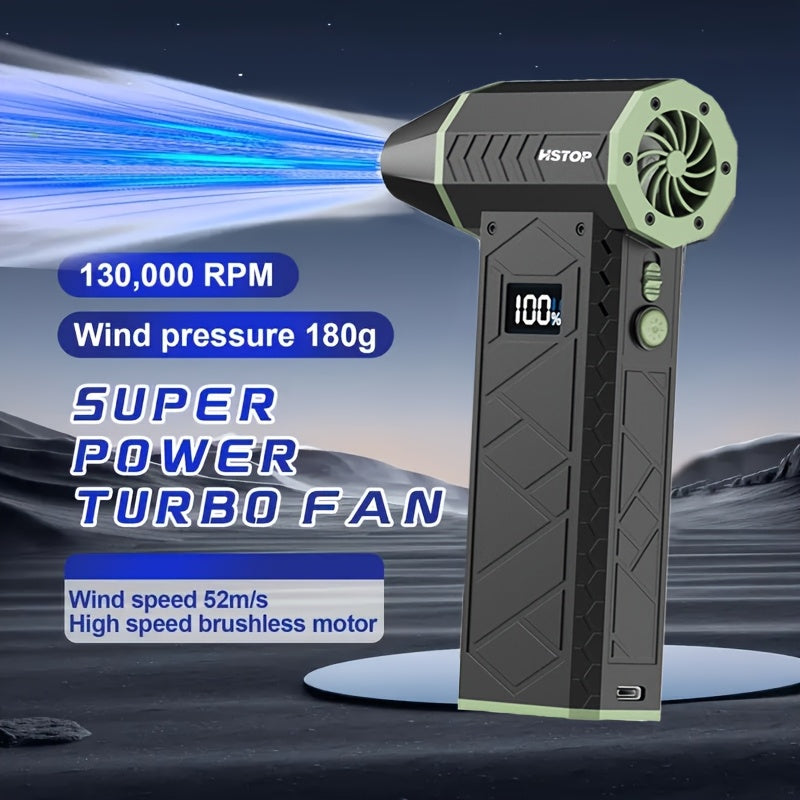 Handheld Dust and Snow Blower Portable USB Rechargeable with Adjustable Speeds