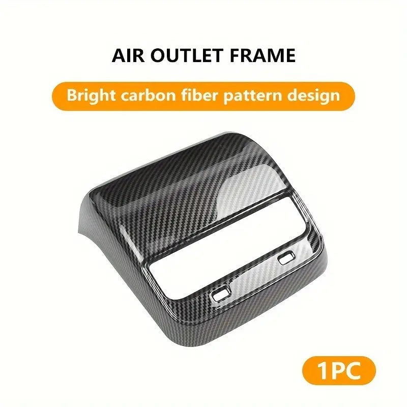 Car Interior Accessories Carbon Fiber Pattern Rear Air Vent Cover for SUV